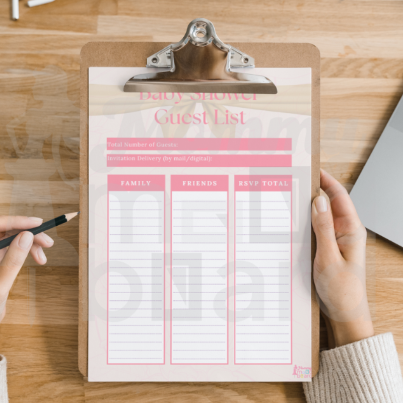 Baby Shower Guest List