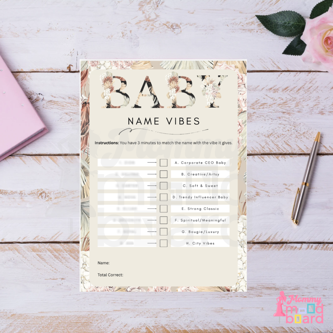 Baby Name Vibes Game