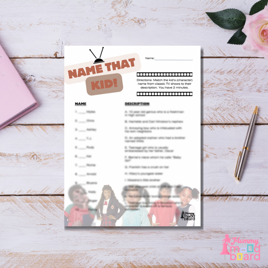 "Name That Kid!" Baby Shower Game